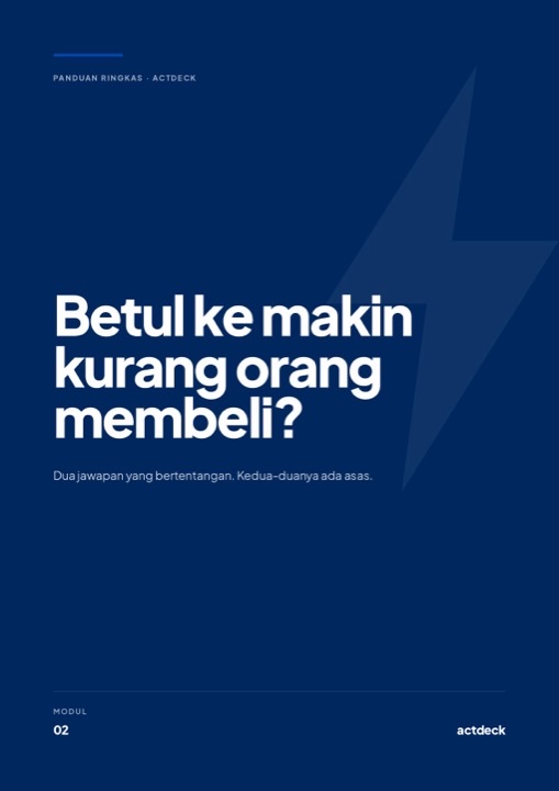 Betul Ke Makin Kurang Orang Membeli?